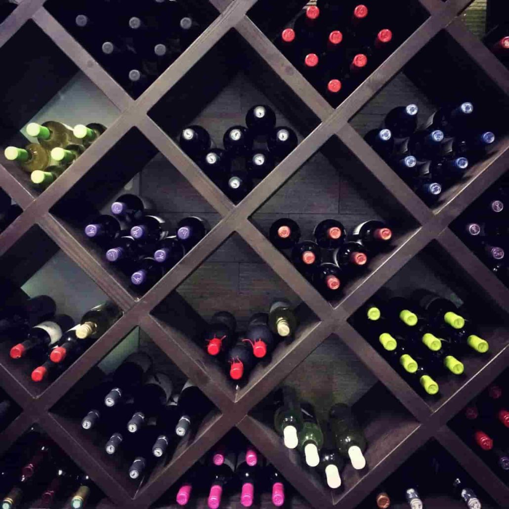 Etagère range-bouteilles vin 8 niveaux 8 bouteilles droit métal